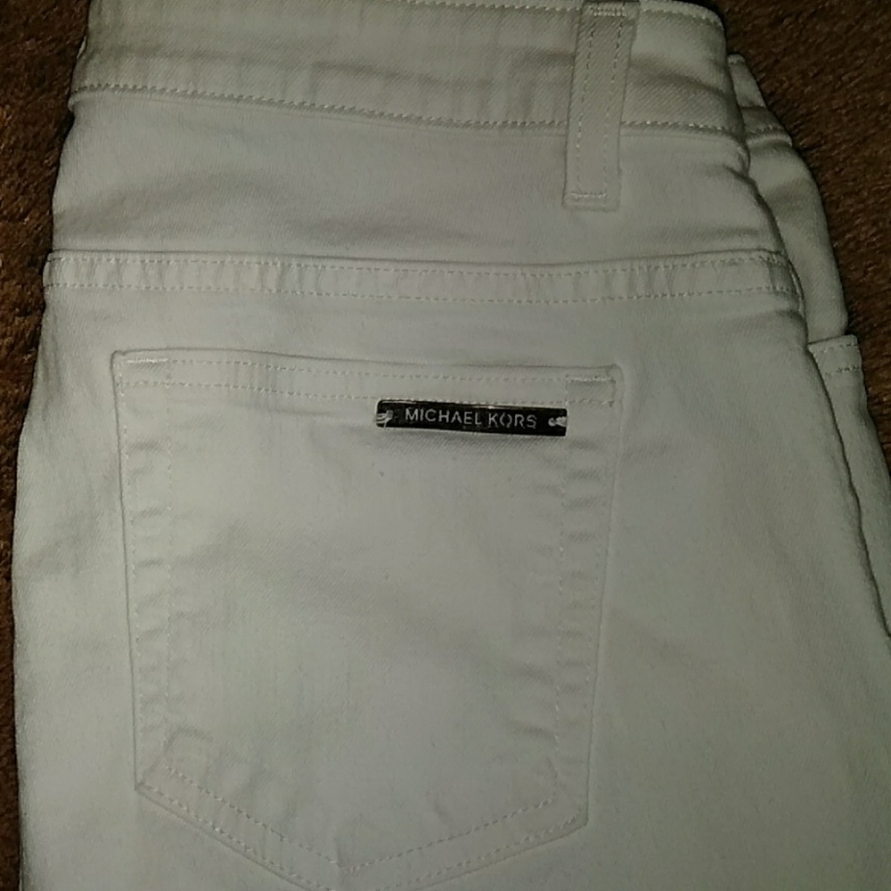Michael Kors white denim capris